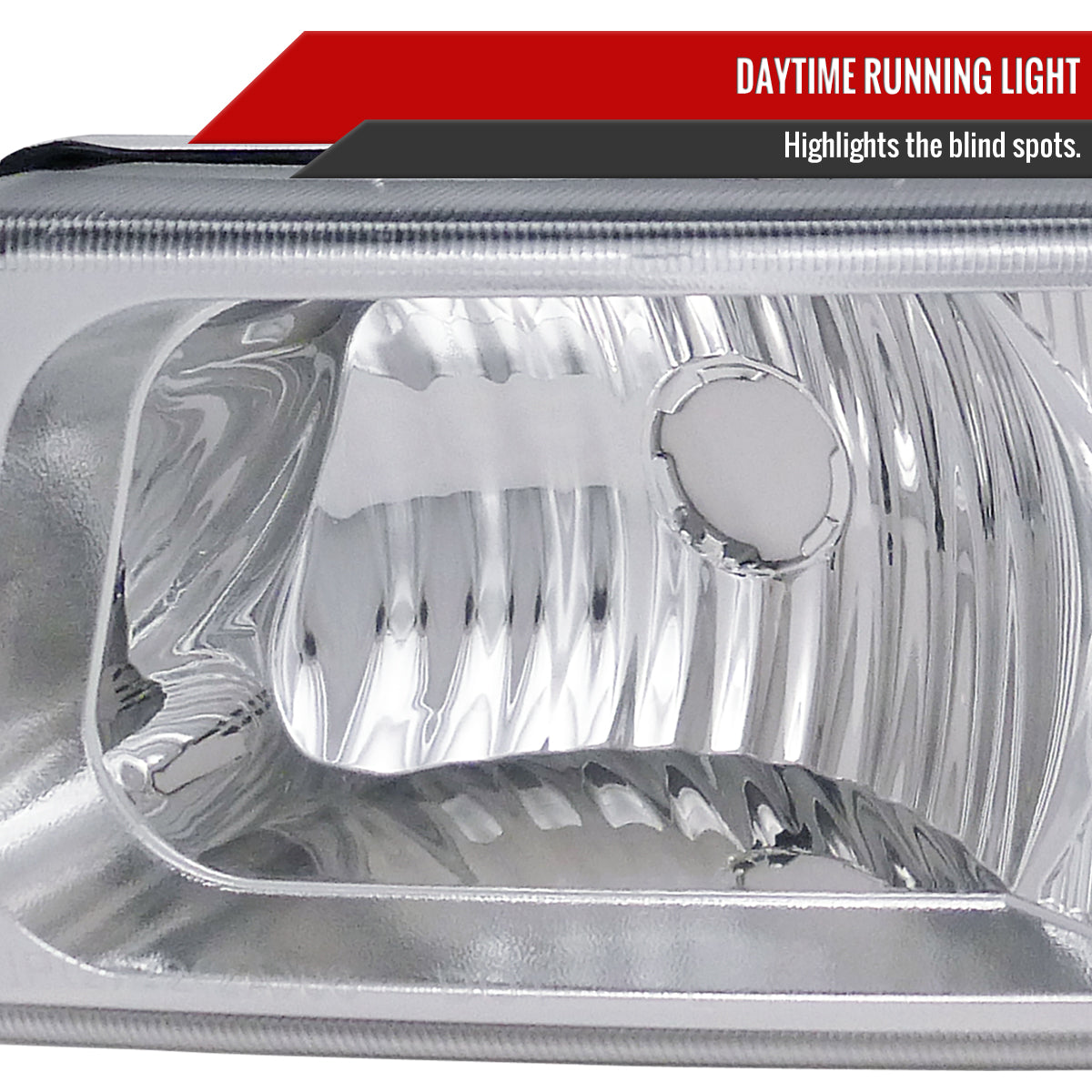 2002-2007 Chevrolet Silverado/Avalanche Bumper Lights (Chrome Housing/Clear Lens)