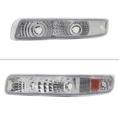 1999-2002 Chevrolet Silverado/ 2000-2006 Tahoe Suburban Bumper Lights (Chrome Housing/Clear Lens)