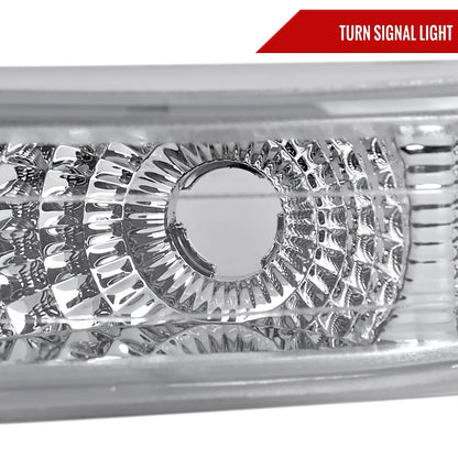 1999-2002 Chevrolet Silverado/ 2000-2006 Tahoe Suburban Bumper Lights (Chrome Housing/Clear Lens)