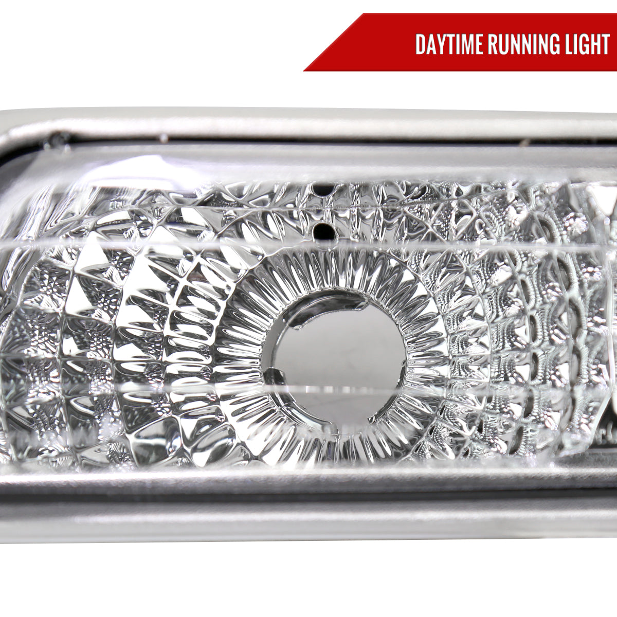 1999-2002 Chevrolet Silverado/ 2000-2006 Tahoe Suburban Bumper Lights (Chrome Housing/Clear Lens)