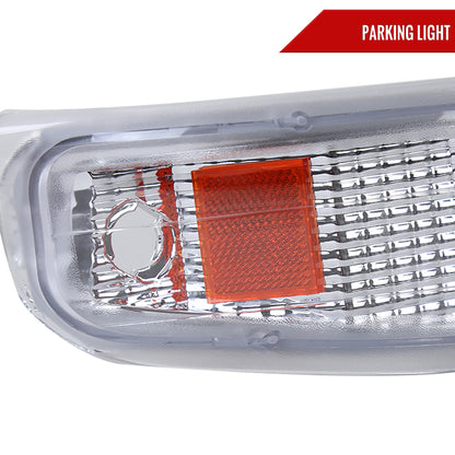 1999-2002 Chevrolet Silverado/ 2000-2006 Tahoe Suburban Bumper Lights (Chrome Housing/Clear Lens)