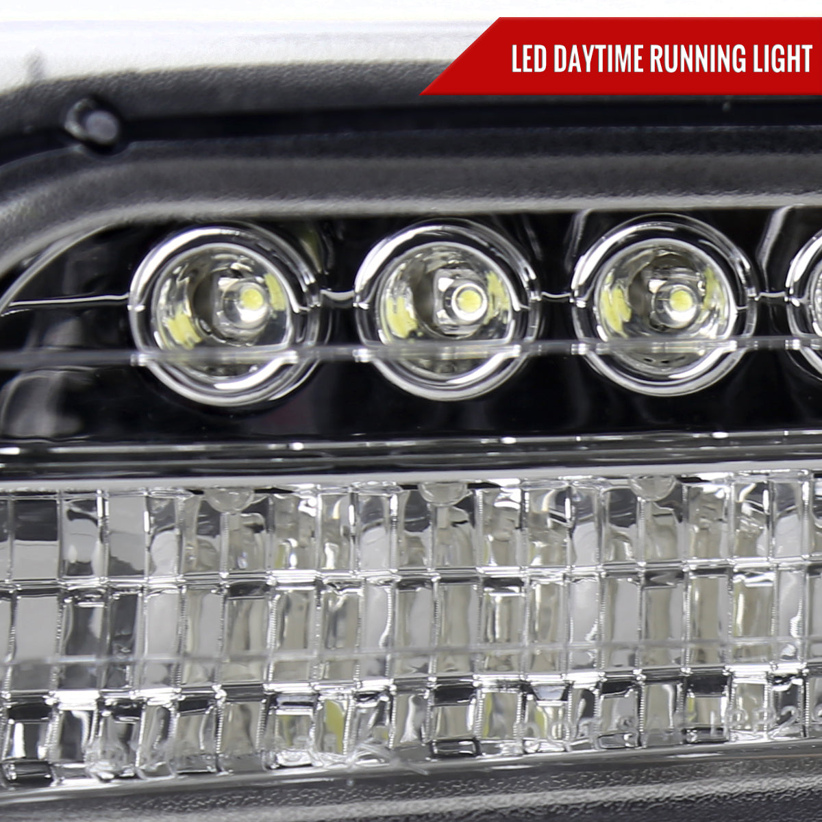 1999-2002 Chevrolet Silverado/ 2000-2006 Tahoe Suburban LED Bumper Lights (Chrome Housing/Clear Lens)
