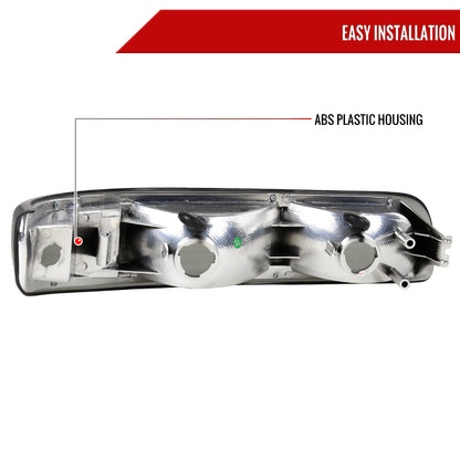 1999-2002 Chevrolet Silverado/ 2000-2006 Tahoe Suburgan Bumper Lights (Chrome Housing/Smoked Lens)