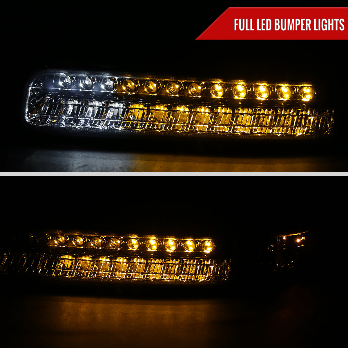 1999-2002 Chevrolet Silverado/ 2000-2006 Tahoe Suburban LED Bumper Lights (Chrome Housing/Smoked Lens)