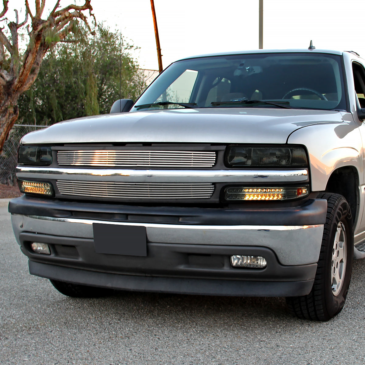 1999-2002 Chevrolet Silverado/ 2000-2006 Tahoe Suburban LED Bumper Lights (Chrome Housing/Smoked Lens)