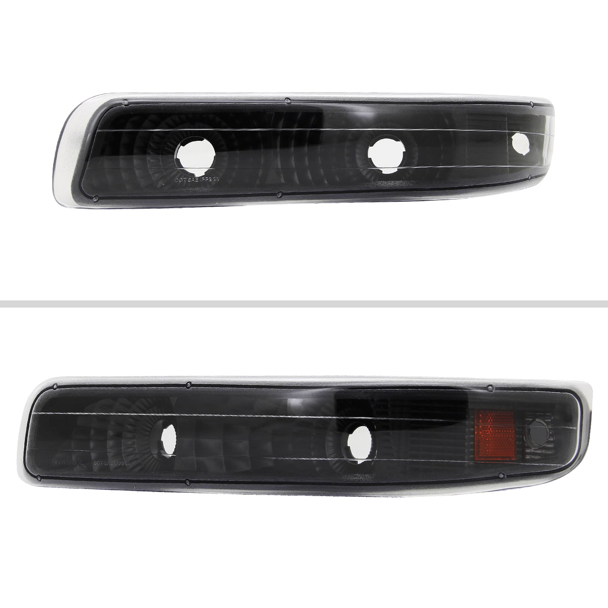 1999-2002 Chevrolet Silverado/ 2000-2006 Tahoe Suburban Bumper Lights (Matte Black Housing/Clear Lens)