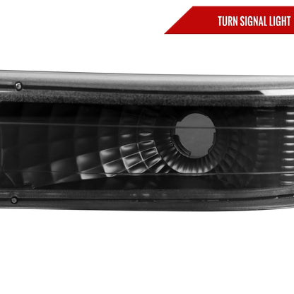 1999-2002 Chevrolet Silverado/ 2000-2006 Tahoe Suburban Bumper Lights (Matte Black Housing/Clear Lens)