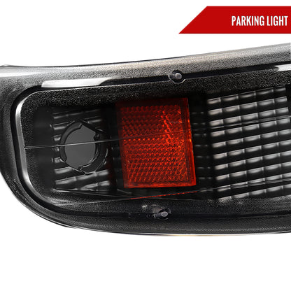 1999-2002 Chevrolet Silverado/ 2000-2006 Tahoe Suburban Bumper Lights (Matte Black Housing/Clear Lens)