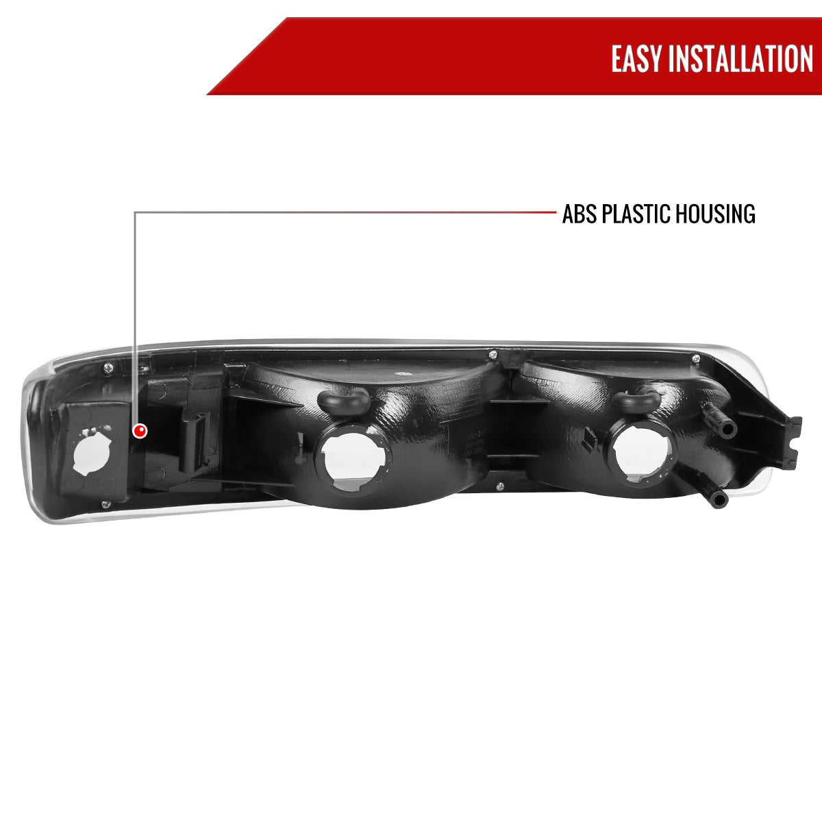 1999-2002 Chevrolet Silverado/ 2000-2006 Tahoe Suburban Bumper Lights (Matte Black Housing/Clear Lens)
