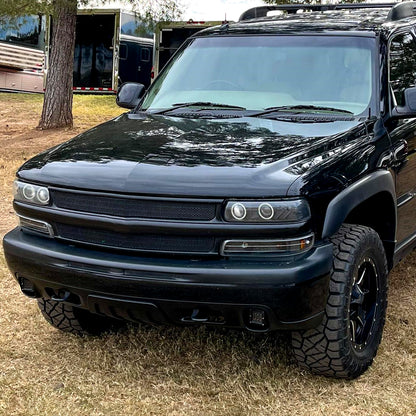 1999-2002 Chevrolet Silverado/ 2000-2006 Tahoe Suburban Bumper Lights (Matte Black Housing/Clear Lens)