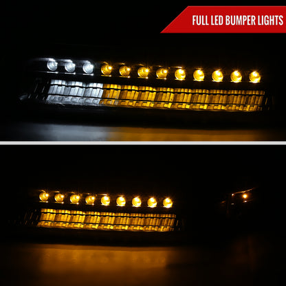 1999-2002 Chevrolet Silverado/ 2000-2006 Tahoe Suburban LED Bumper Lights (Matte Black Housing/Clear Lens)