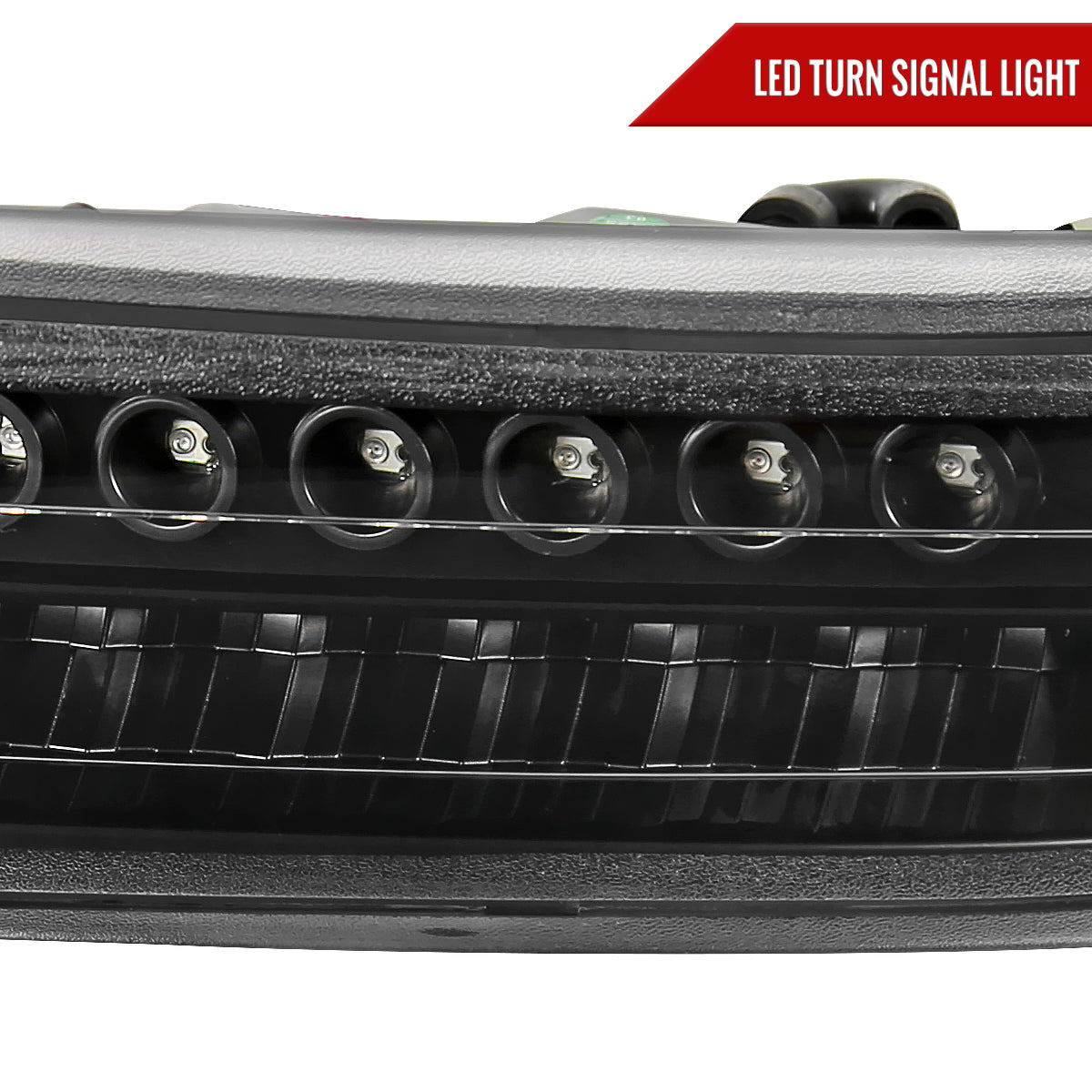 1999-2002 Chevrolet Silverado/ 2000-2006 Tahoe Suburban LED Bumper Lights (Matte Black Housing/Clear Lens)