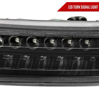 1999-2002 Chevrolet Silverado/ 2000-2006 Tahoe Suburban LED Bumper Lights (Matte Black Housing/Clear Lens)