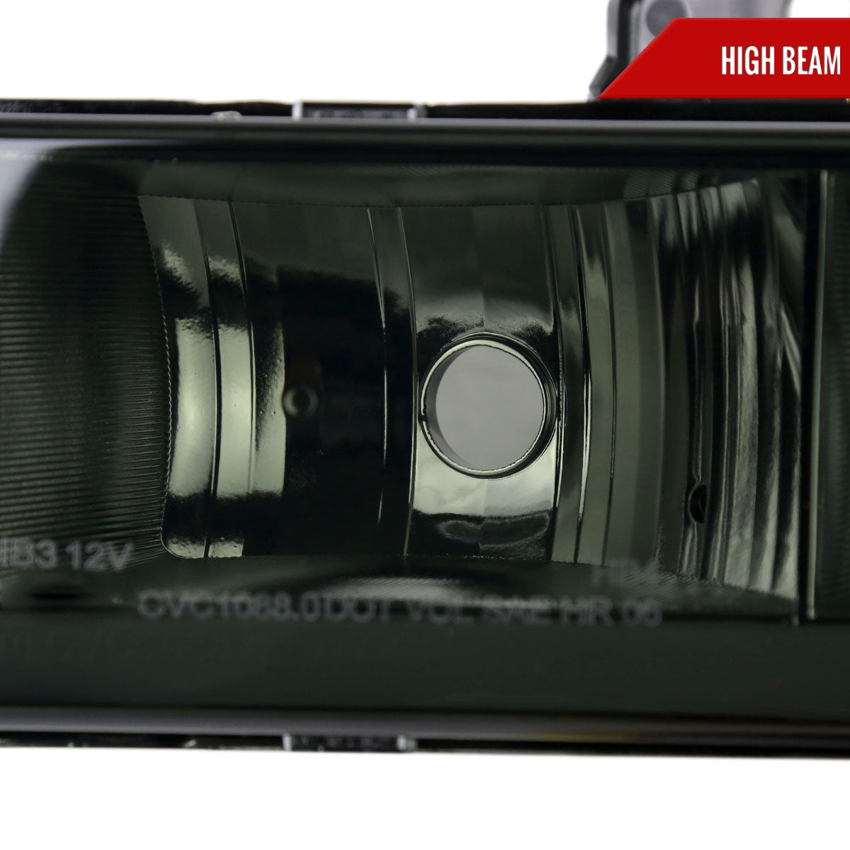 1994-1998 GMC C10/Sierra/Suburban/Yukon Factory Style Headlights w/LED Strip and Bumper & Corner Lights (Chrome Housing/Smoked Lens)