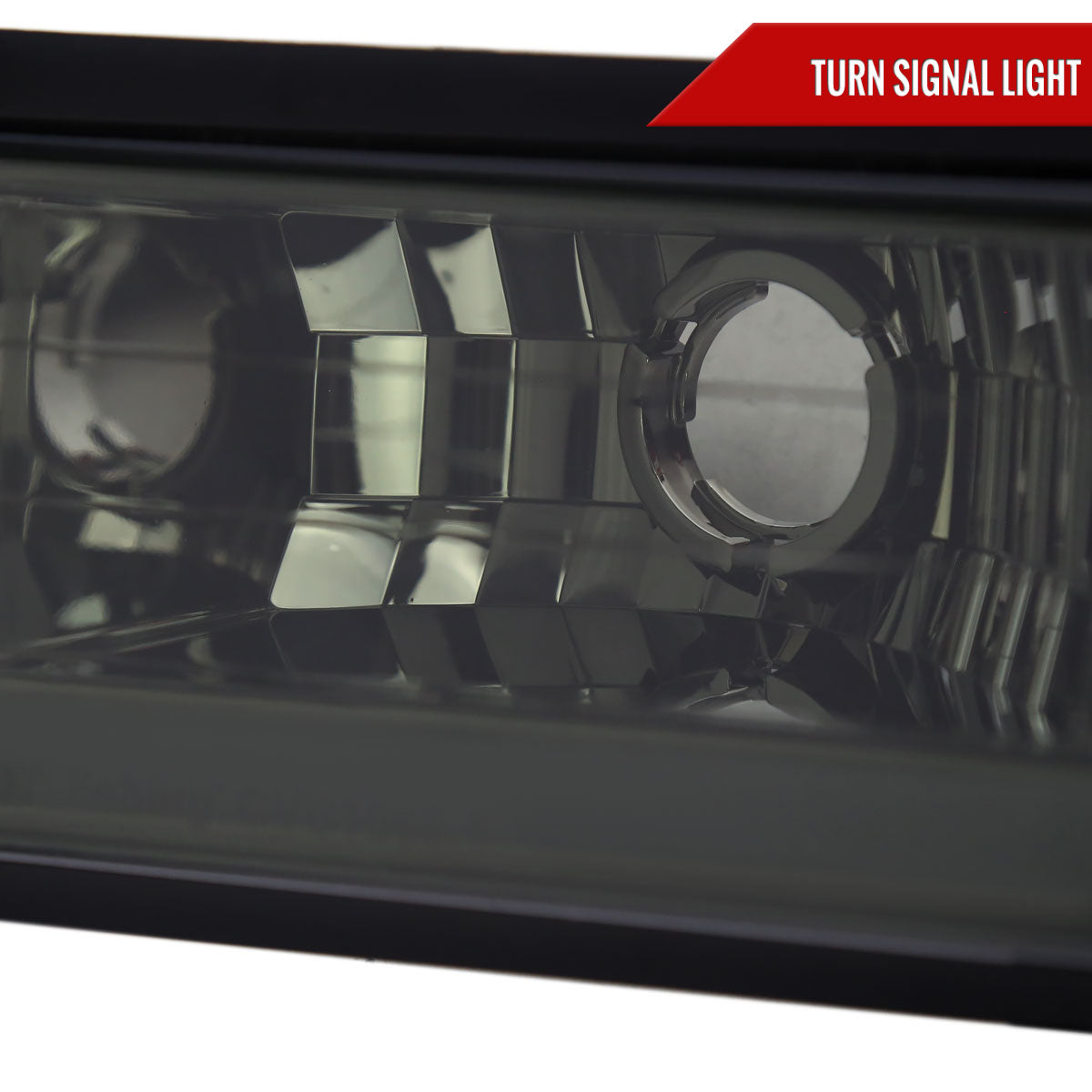 1994-1998 GMC C10/Sierra/Suburban/Yukon Factory Style Headlights w/LED Strip and Bumper & Corner Lights (Chrome Housing/Smoked Lens)