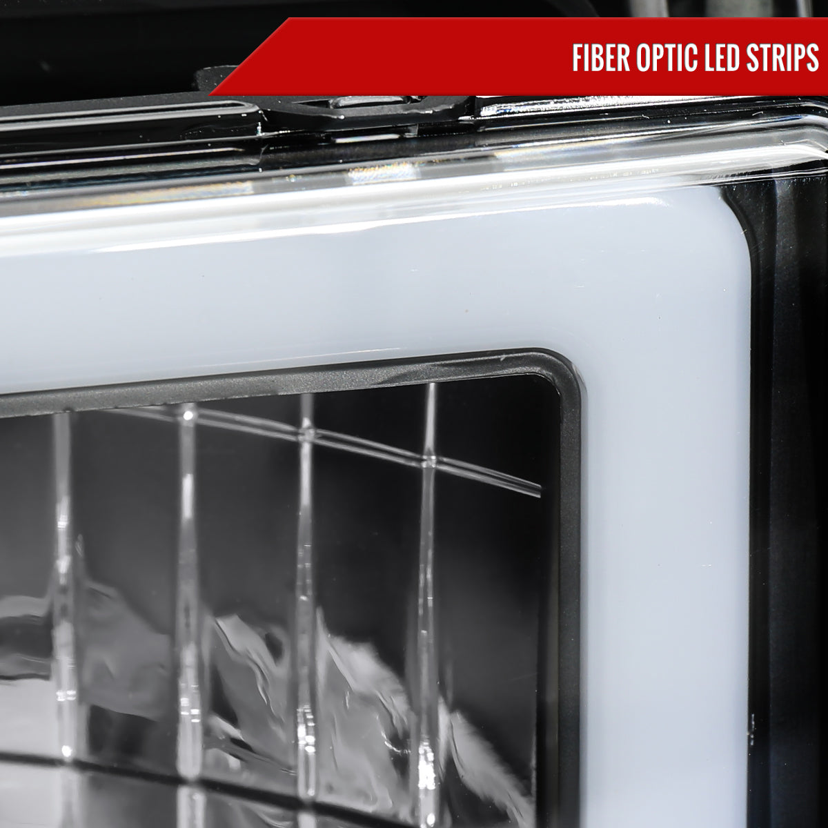 1994-1998 GMC C10 / C/K / Suburban / Sierra / Yukon  LED Bar Factory Style Headlights, Corner Lights, and Bumper Lights (Matte Black Housing/Clear Lens)