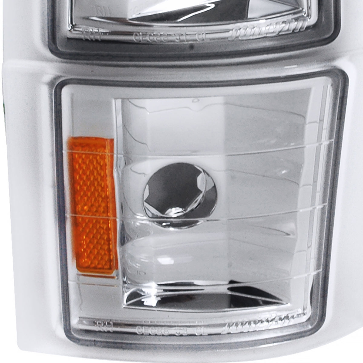 1994-1998 Chevrolet C/K 1500 2500/Tahoe Dual Halo Projector Headlights With Bumper and Corner Signal Lights (Chrome Housing/Clear Lens)