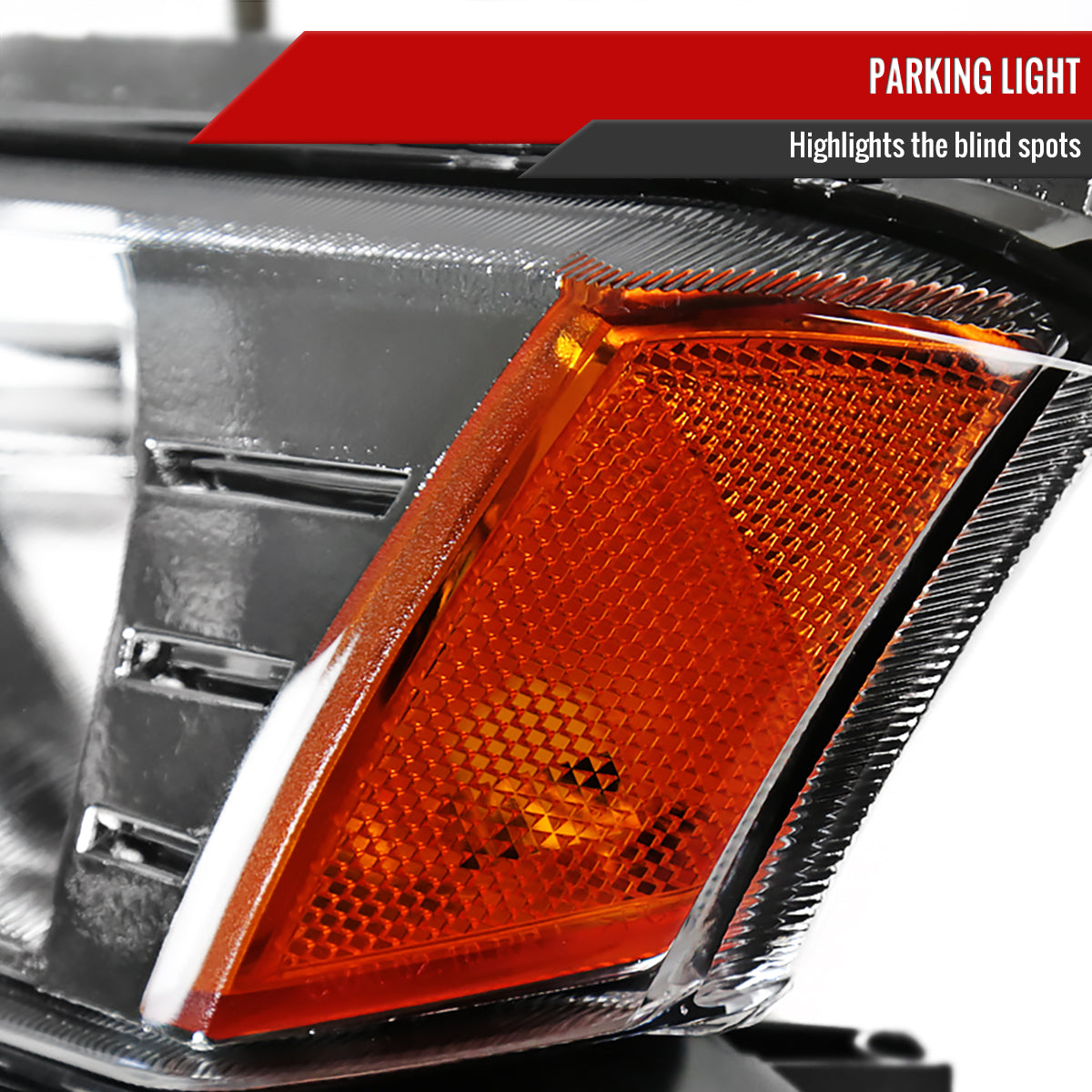 2002-2006 Chevrolet Avalanche 1500/2500 Factory Style Headlights w/ Bumper Signal Lights (Chrome Housing/Clear Lens)