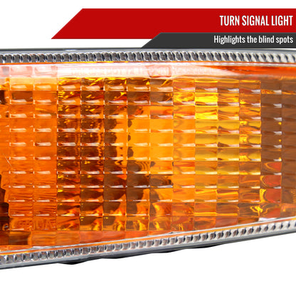 1999-2006 GMC Sierra 1500/2500/3500 Denali/2000-2006 Yukon/Yukon XL Denali Factory Style Headlights and Bumper Lights (Chrome Housing/Clear Lens)