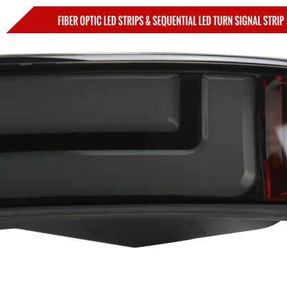 1999-2006 GMC Sierra/2007 Sierra Classic/2000-2006 Yukon/XL Factory Style Headlights and Sequential Turn Signal Bumper Lights (Matte Black Housing/Smoked Lens)