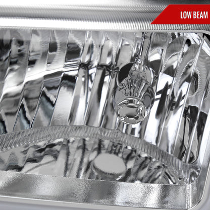 2003-2007 Chevrolet Silverado /2002-2006 Chevrolet Avalanche LED Bar Factory Style Headlights (Chrome Housing/Clear lens)