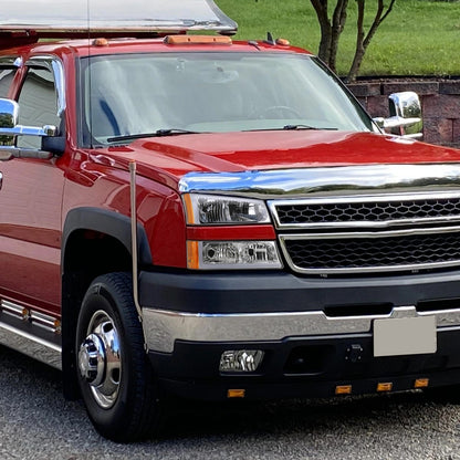 2002-2006 Chevrolet Avalanche/ 2003-2007 Silverado LED Bar Factory Style Headlights & Bumper Lights (Chrome Housing/Clear Lens)