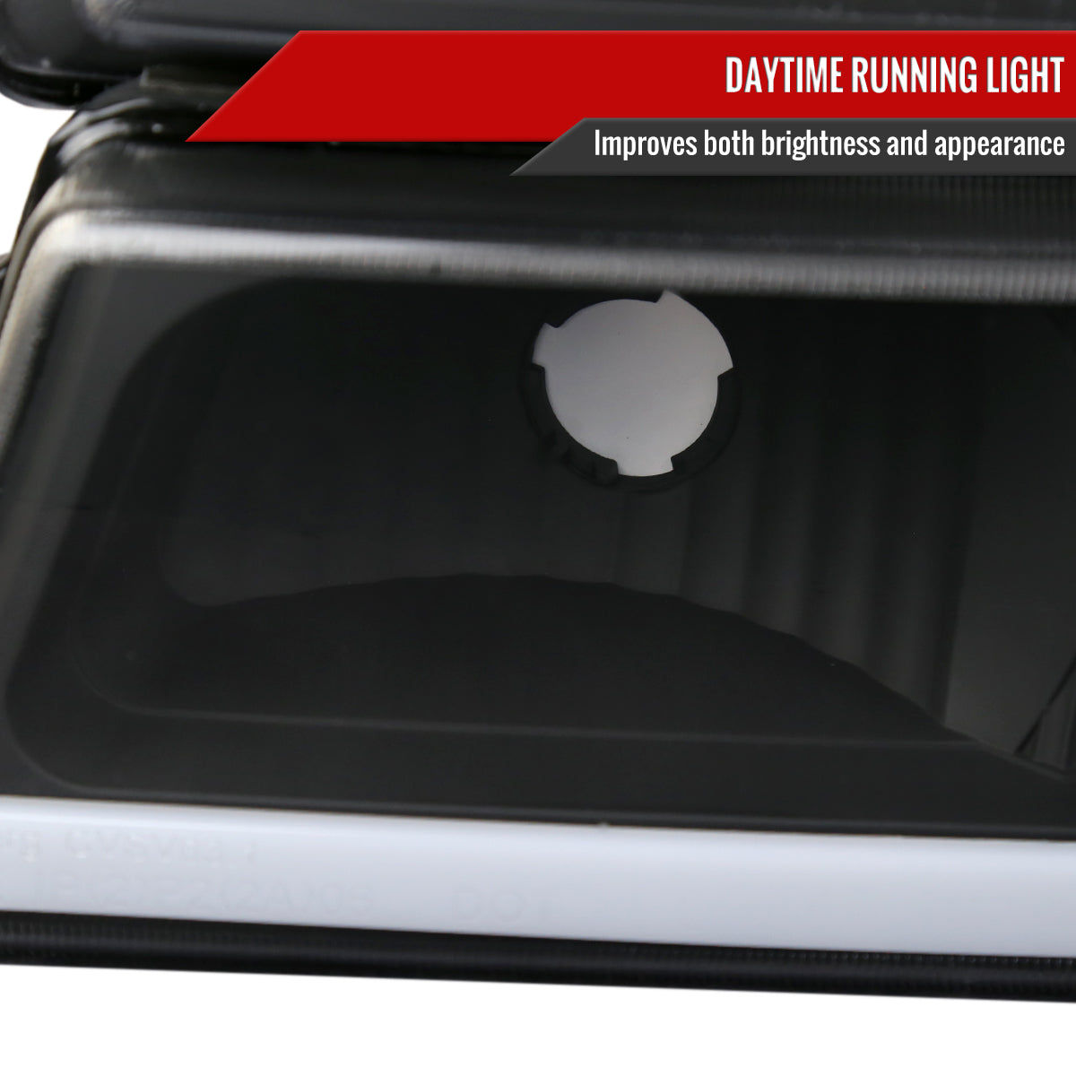 2002-2006 Chevrolet Avalanche/ 2003-2007 Silverado LED Bar Factory Style Headlights & Bumper Lights (Matte Black Housing/Clear Lens)