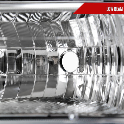 1999-2002 Chevrolet Silverado/ 2000-2006 Tahoe/Suburban Factory Style Headlights w/ Bumper Light Assembly (Chrome Housing/Clear Lens)