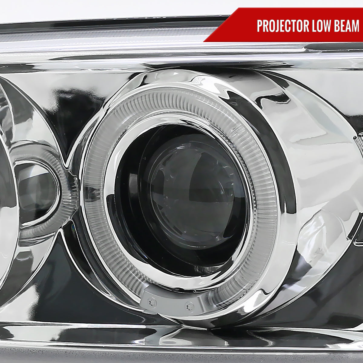 2001-2006 GMC Yukon + XL Denali/ 2002-2006 GMC Sierra Denali Dual Halo Projector Headlights w/ Bumper Lights (Chrome Housing/Clear Lens)
