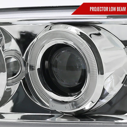 2001-2006 GMC Yukon + XL Denali/ 2002-2006 GMC Sierra Denali Dual Halo Projector Headlights w/ Bumper Lights (Chrome Housing/Clear Lens)