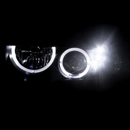 1998-2004 Chevrolet S10 Blazer Dual Halo Projector Headlights w/ Bumper Lights (Matte Black Housing/Clear Lens)