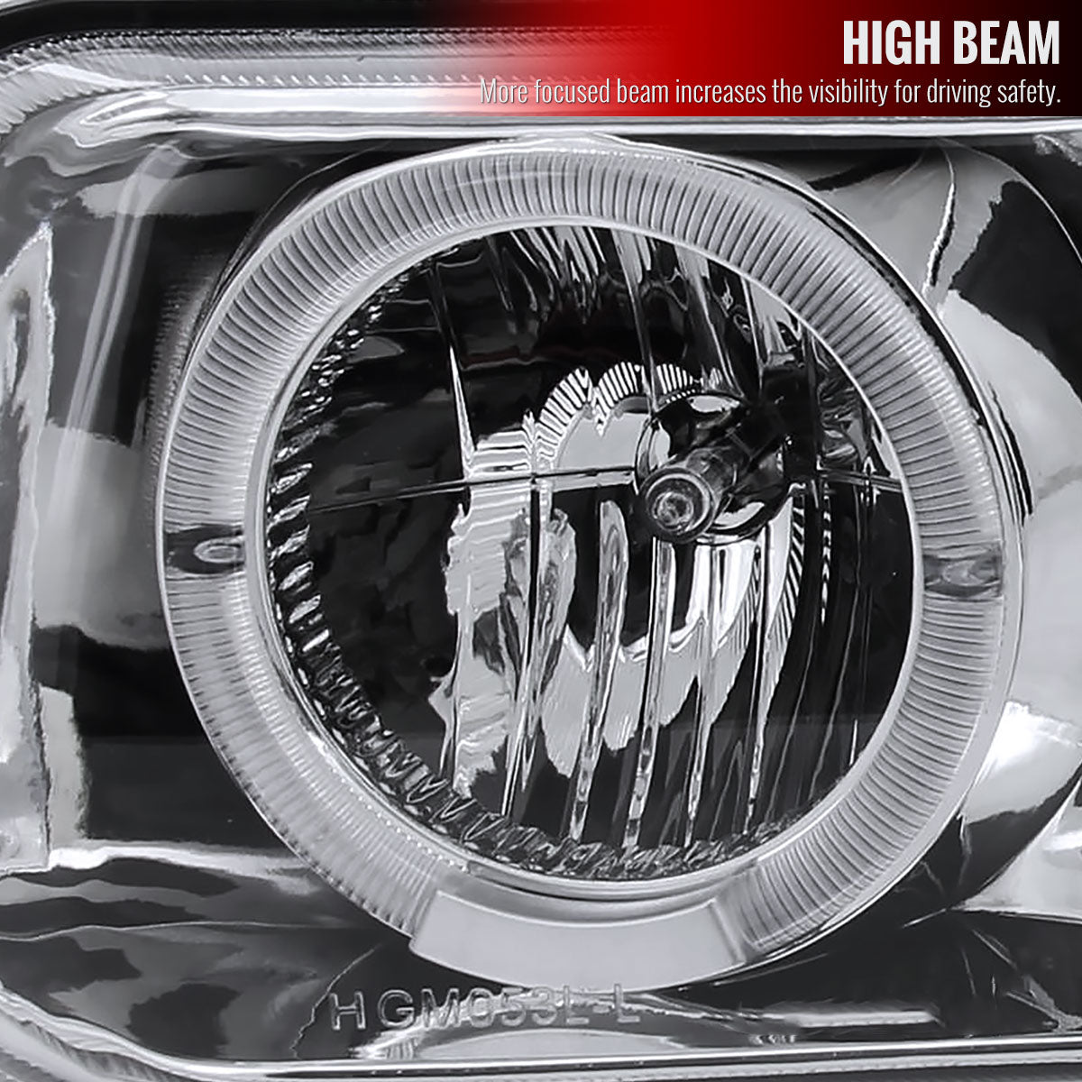 1999-2002 Chevrolet Silverado/ 2000-2006 Chevrolet Tahoe/Suburban Dual Halo Projector Headlights with LED Sequential Turn Signal Bumper Lights (Chrome Housing/Clear Lens)