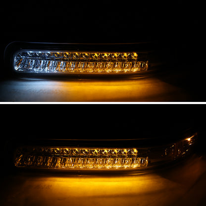 1999-2002 Chevrolet Silverado/ 2000-2006 Chevrolet Tahoe/Suburban Dual Halo Projector Headlights with LED Sequential Turn Signal Bumper Lights (Chrome Housing/Clear Lens)
