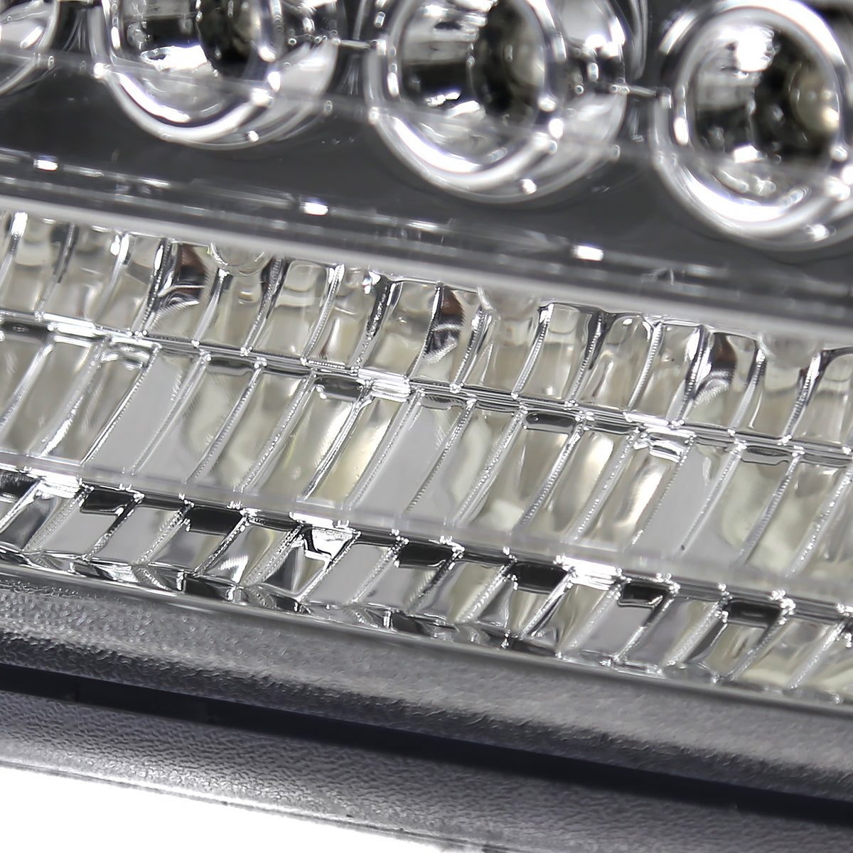 1999-2002 Chevrolet Silverado/ 2000-2006 Chevrolet Tahoe/Suburban Dual Halo Projector Headlights with LED Sequential Turn Signal Bumper Lights (Chrome Housing/Clear Lens)