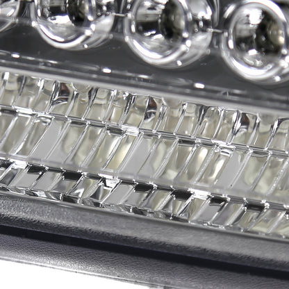 1999-2002 Chevrolet Silverado/ 2000-2006 Chevrolet Tahoe/Suburban Dual Halo Projector Headlights with LED Sequential Turn Signal Bumper Lights (Chrome Housing/Clear Lens)