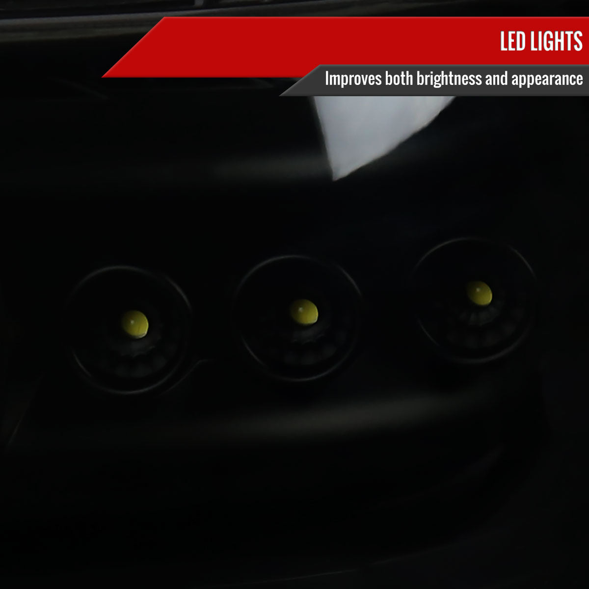1999-2002 Chevrolet Silverado/ 2000-2006 Chevrolet Tahoe/Suburban Dual Halo Projector Headlights with LED Sequential Turn Signal Bumper Lights (Black Housing/Smoked Lens)