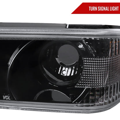 2004-2012 Chevrolet Colorado GMC Canyon Corner Lights (Jet Black Housing/Clear Lens)