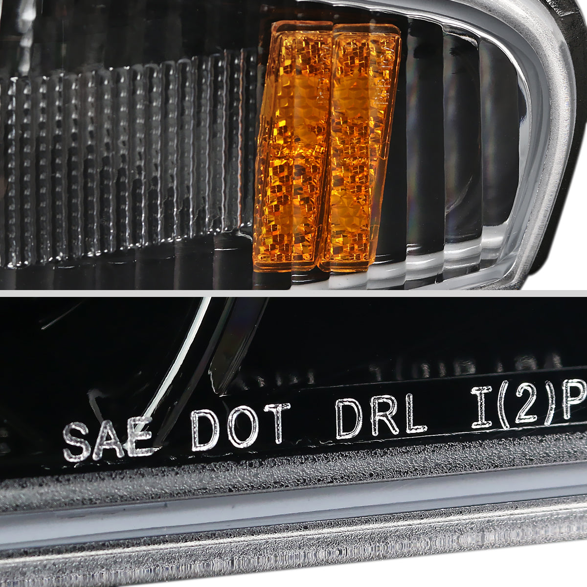 2004-2012 Chevrolet Colorado GMC Canyon Corner Lights (Jet Black Housing/Clear Lens)