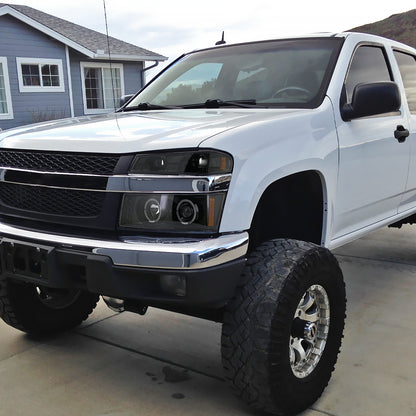 2004-2012 Chevrolet Colorado GMC Canyon Corner Lights (Jet Black Housing/Clear Lens)