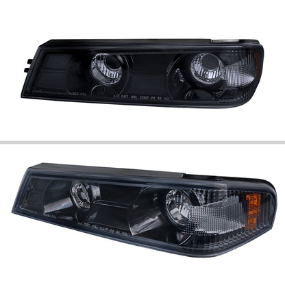 2004-2012 Chevrolet Colorado / GMC Canyon Corner Lights (Glossy Black Housing/Smoked Lens)