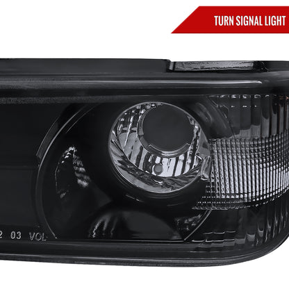 2004-2012 Chevrolet Colorado / GMC Canyon Corner Lights (Glossy Black Housing/Smoked Lens)