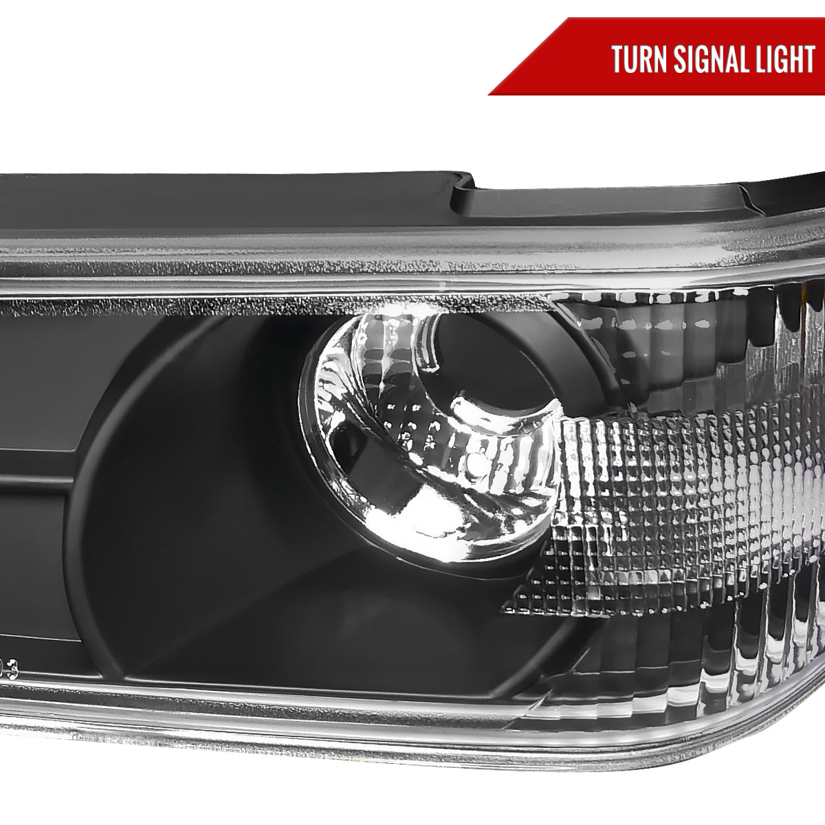 2004-2012 Chevrolet Colorado GMC Canyon Corner Lights (Matte Black Housing/Clear Lens)