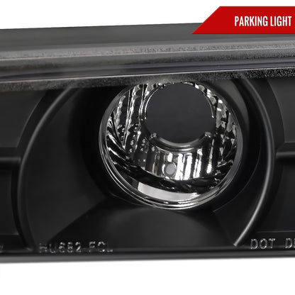 2004-2012 Chevrolet Colorado GMC Canyon Corner Lights (Matte Black Housing/Clear Lens)