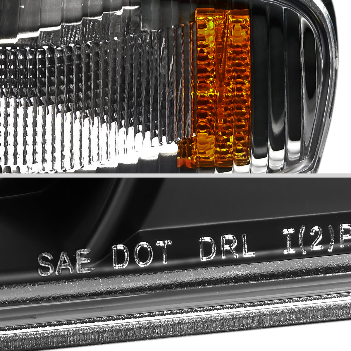 2004-2012 Chevrolet Colorado GMC Canyon Corner Lights (Matte Black Housing/Clear Lens)