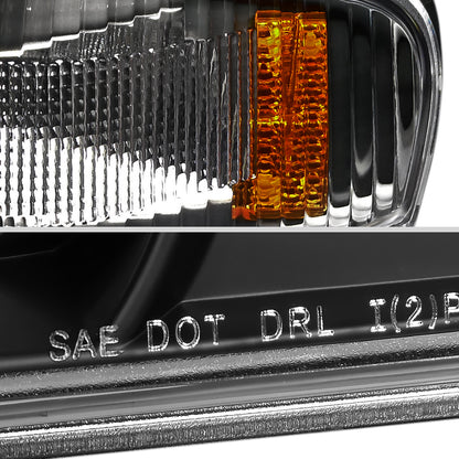 2004-2012 Chevrolet Colorado GMC Canyon Corner Lights (Matte Black Housing/Clear Lens)