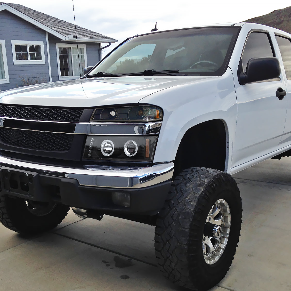 2004-2012 Chevrolet Colorado GMC Canyon Corner Lights (Matte Black Housing/Clear Lens)