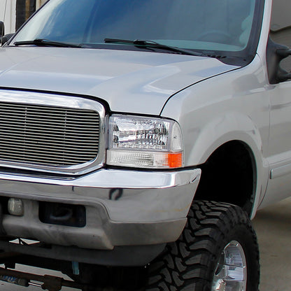 1999-2004 Ford F-250/F-350/F-450/F-550/Excursion Corner Lights (Chrome Housing/Clear Lens)