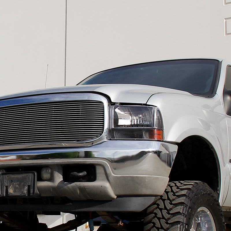 1999-2004 Ford F-250/F-350/F-450/F-550/Excursion Corner Lights (Matte Black Housing/Clear Lens)