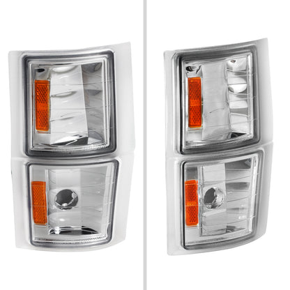 1994-1998 Chevrolet C/K C10/Tahoe/Suburban/Silverado Corner Lights (Chrome Housing/Clear Lens)