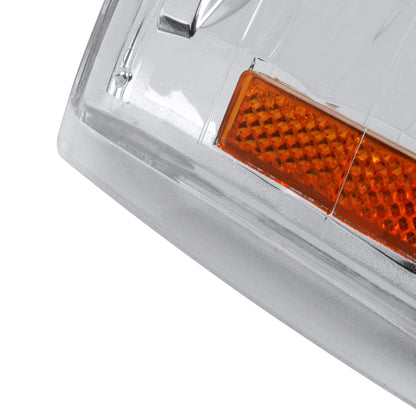 1994-1998 GMC C10 Sierra/Yukon/Suburban Corner Lights w/ Amber Reflectors (Chrome Housing/Clear Lens)